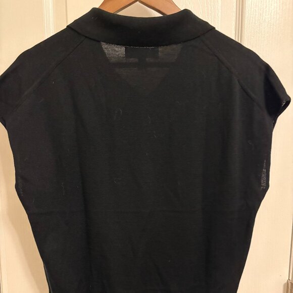 Black Merino Wool BR Factory Sweater Size L - Picture 2 of 5